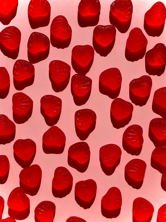 pink background creatine gummies